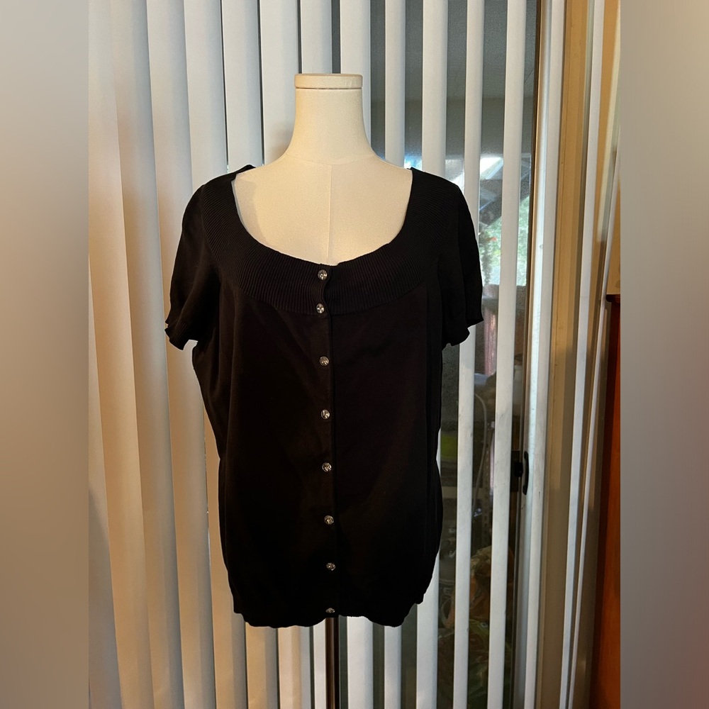 INC women’s size 2x black sweater top.